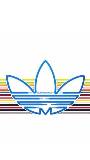 El logo de Adidas con líneas de colores